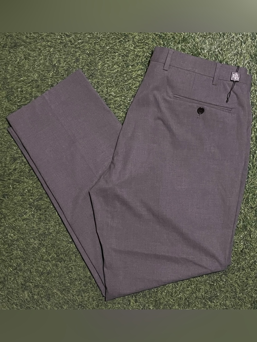 NWOT Lauren Ralph Lauren Black Label Dress Pants Men’s 38x30 Gray Flat Front
